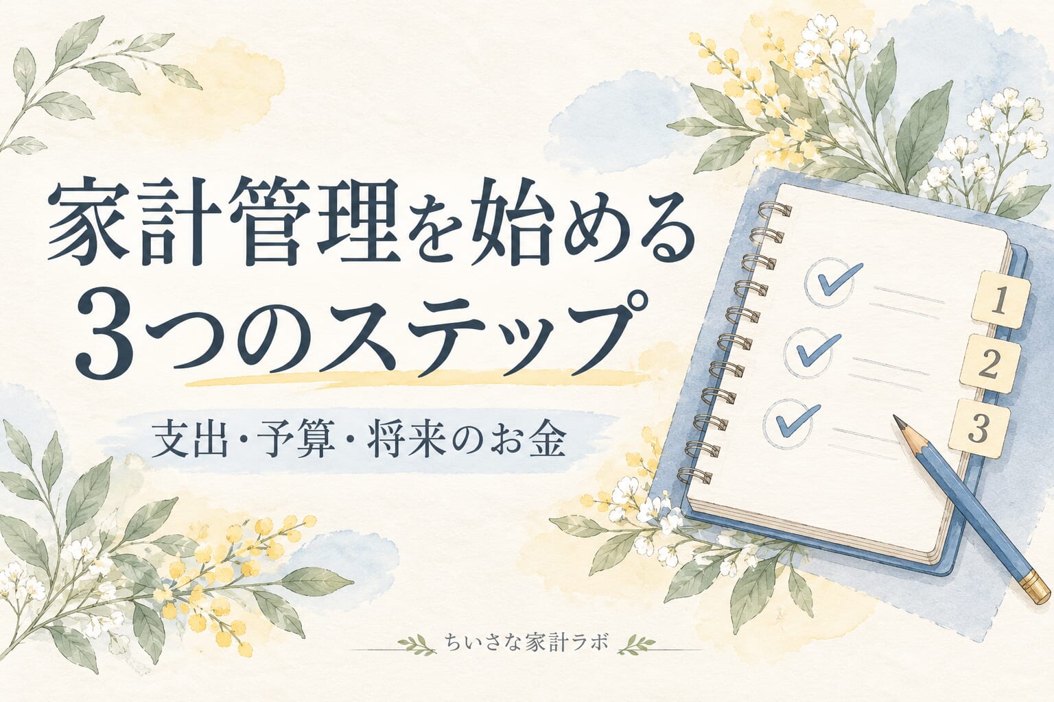 家計管理を始める3つのステップ｜支出・予算・将来のお金を整理する